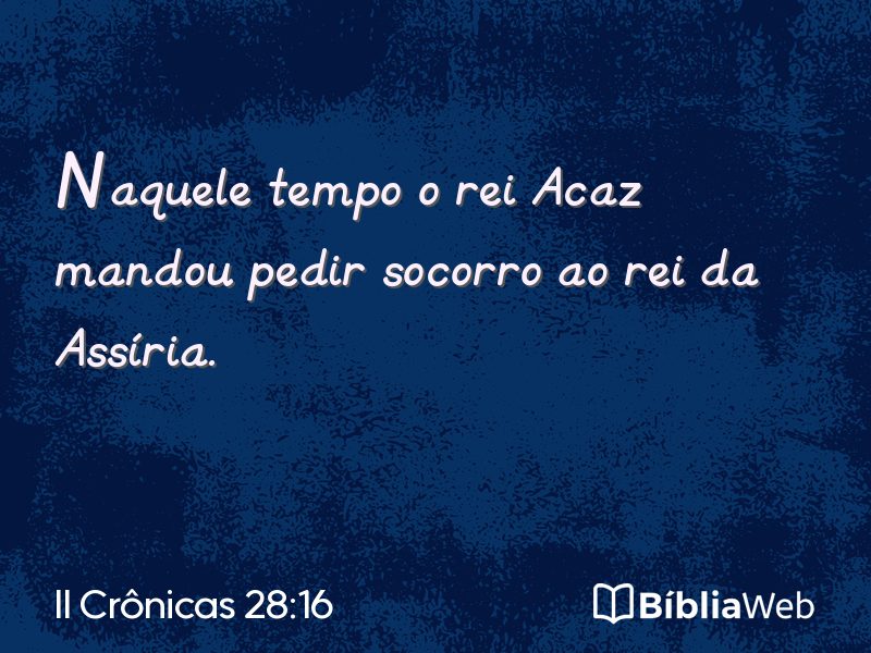 II Crônicas 28:16 em imagem para compartilhar