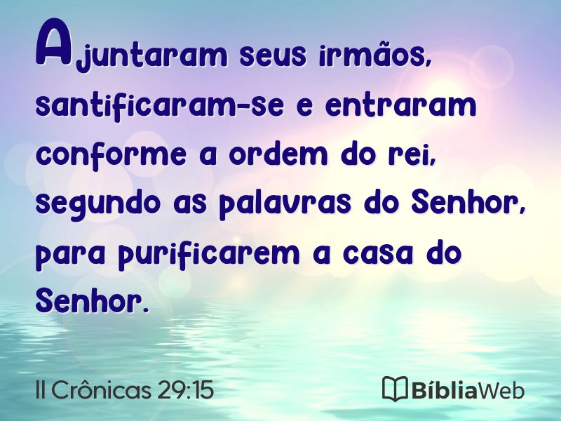 II Crônicas 29:15 em imagem para compartilhar