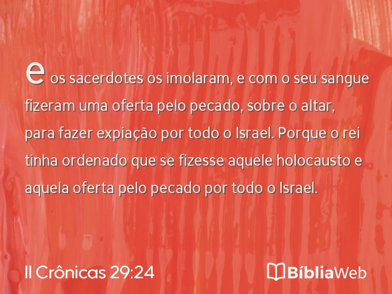 II Crônicas 29:24 em imagem para compartilhar