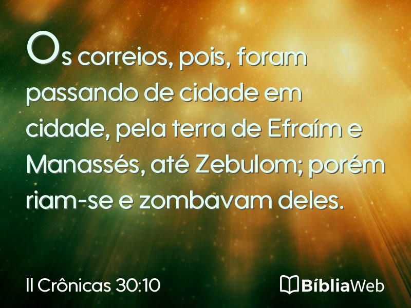 II Crônicas 30:10 em imagem para compartilhar