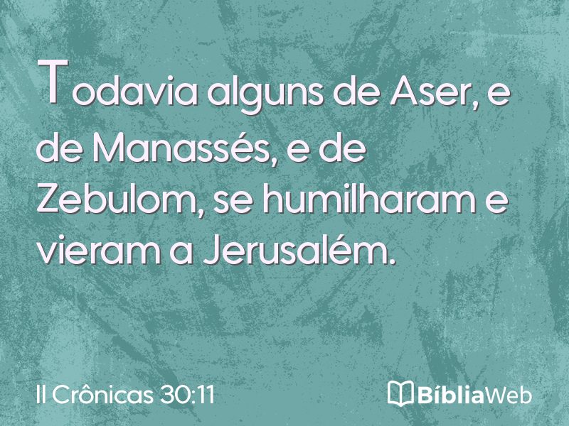 II Crônicas 30:11 em imagem para compartilhar
