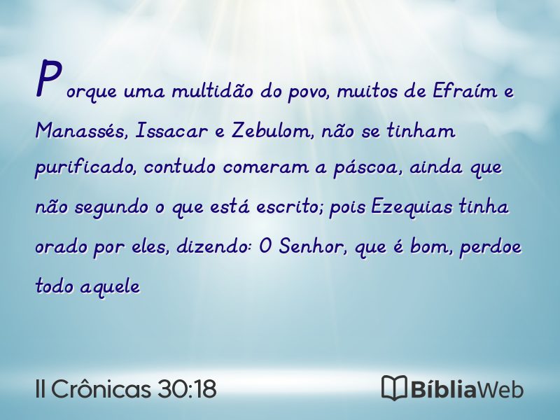 II Crônicas 30:18 em imagem para compartilhar