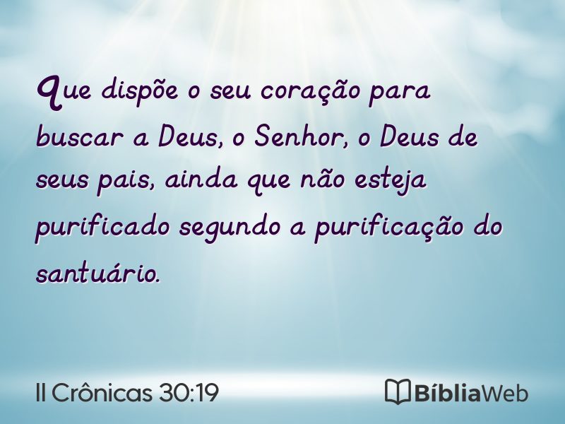 II Crônicas 30:19 em imagem para compartilhar
