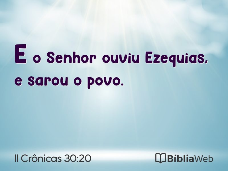 II Crônicas 30:20 em imagem para compartilhar