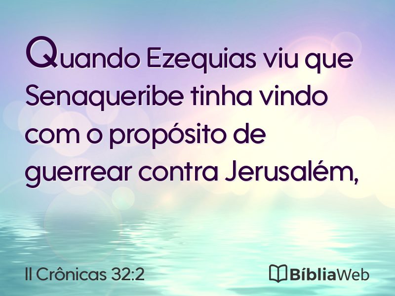 II Crônicas 32:2 em imagem para compartilhar