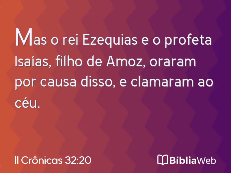 II Crônicas 32:20 em imagem para compartilhar