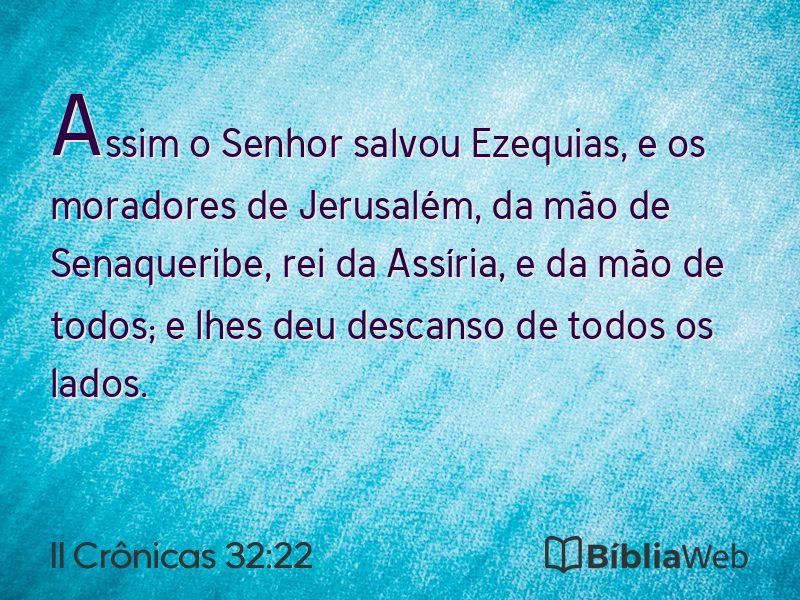 II Crônicas 32:22 em imagem para compartilhar