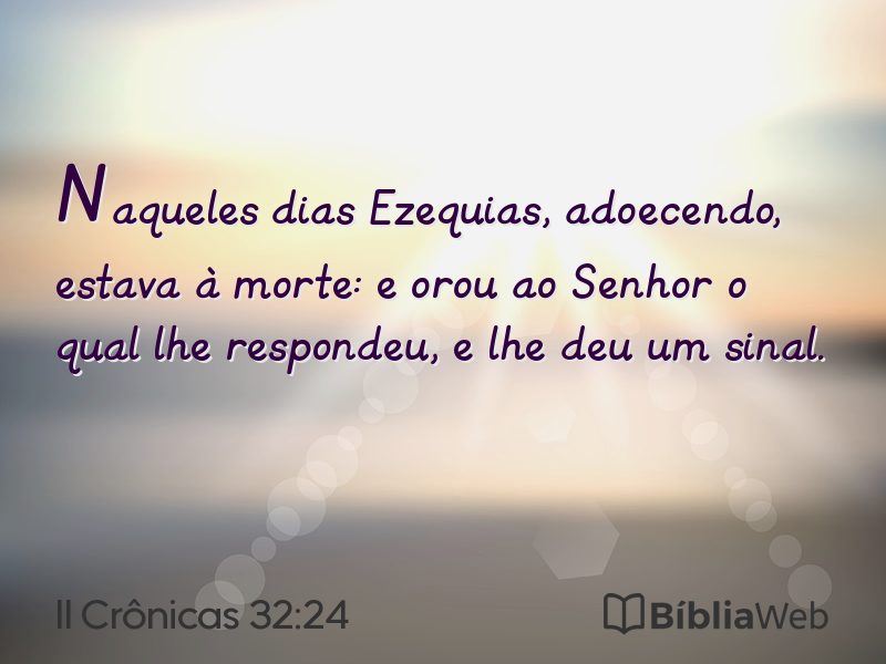 II Crônicas 32:24 em imagem para compartilhar