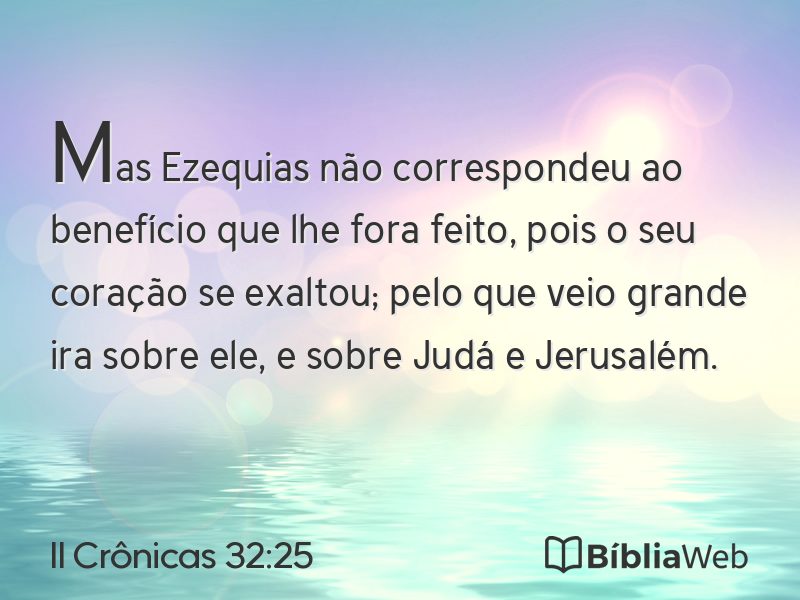 II Crônicas 32:25 em imagem para compartilhar