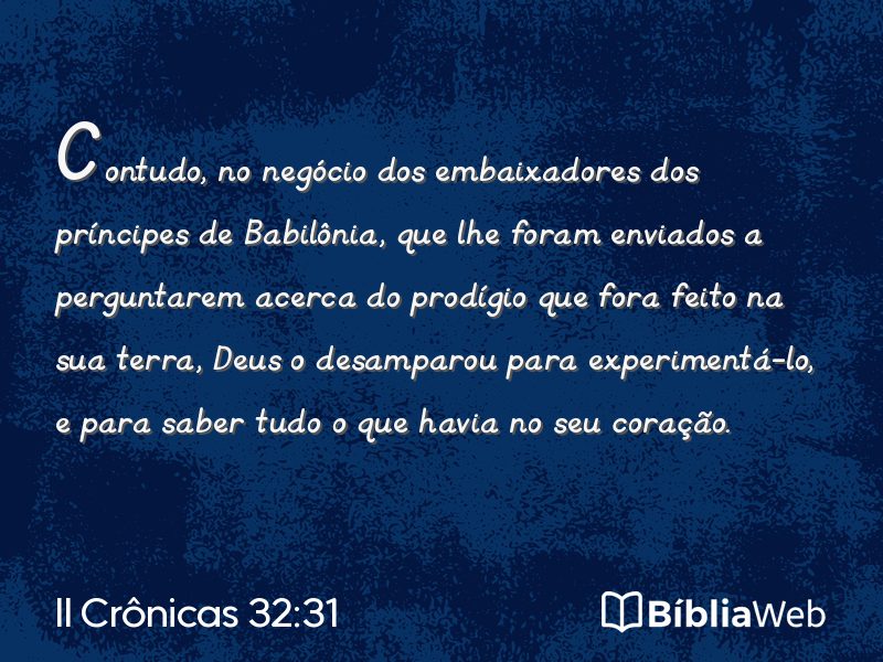 II Crônicas 32:31 em imagem para compartilhar