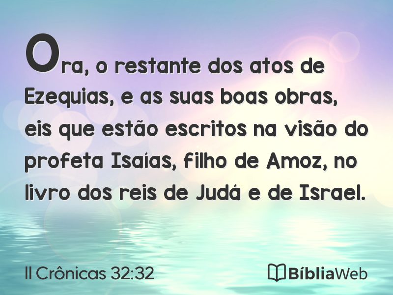 II Crônicas 32:32 em imagem para compartilhar