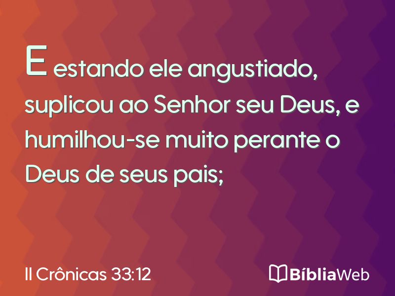 II Crônicas 33:12 em imagem para compartilhar