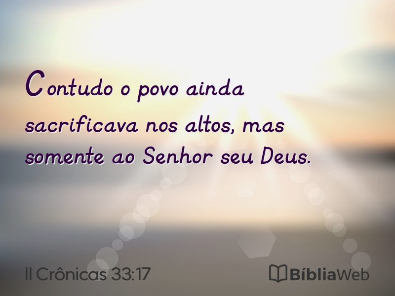 II Crônicas 33:17 em imagem para compartilhar