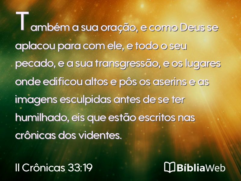 II Crônicas 33:19 em imagem para compartilhar