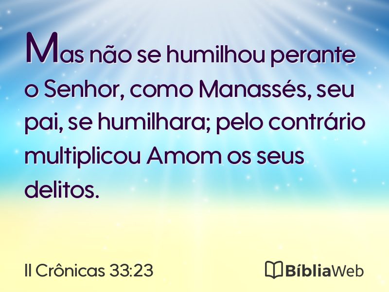 II Crônicas 33:23 em imagem para compartilhar