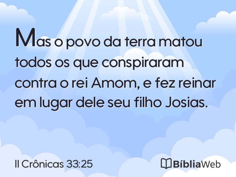 II Crônicas 33:25 em imagem para compartilhar