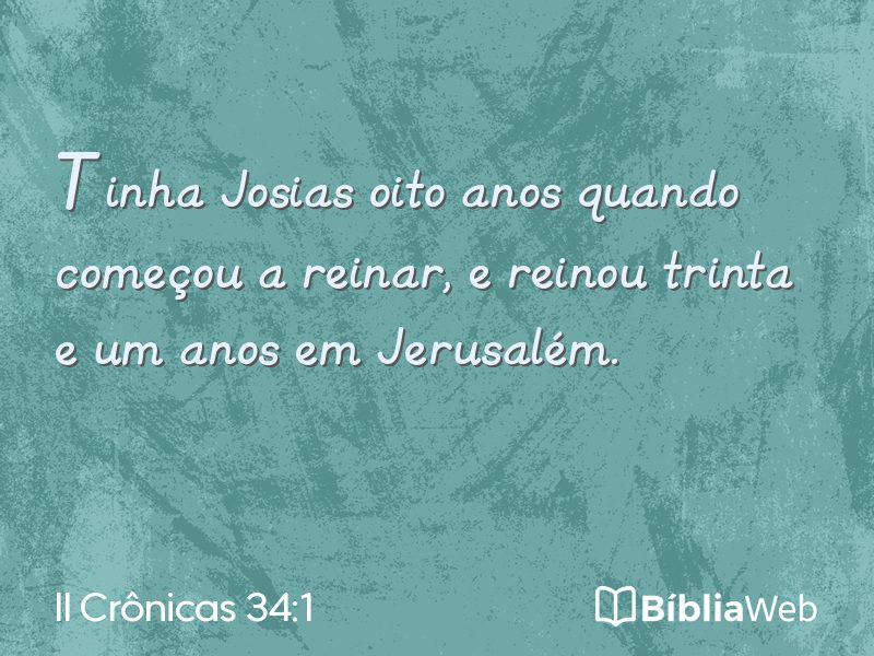 II Crônicas 34:1 em imagem para compartilhar