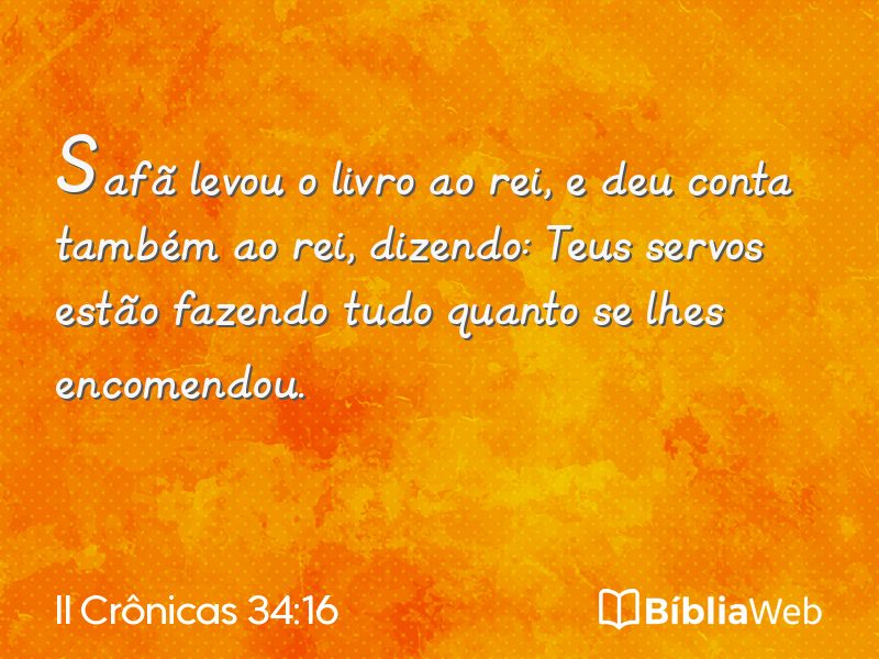 II Crônicas 34:16 em imagem para compartilhar