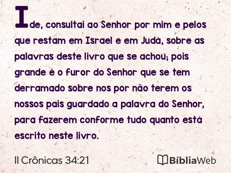 II Crônicas 34:21 em imagem para compartilhar