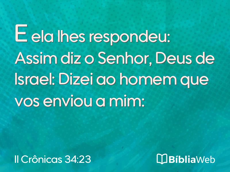 II Crônicas 34:23 em imagem para compartilhar