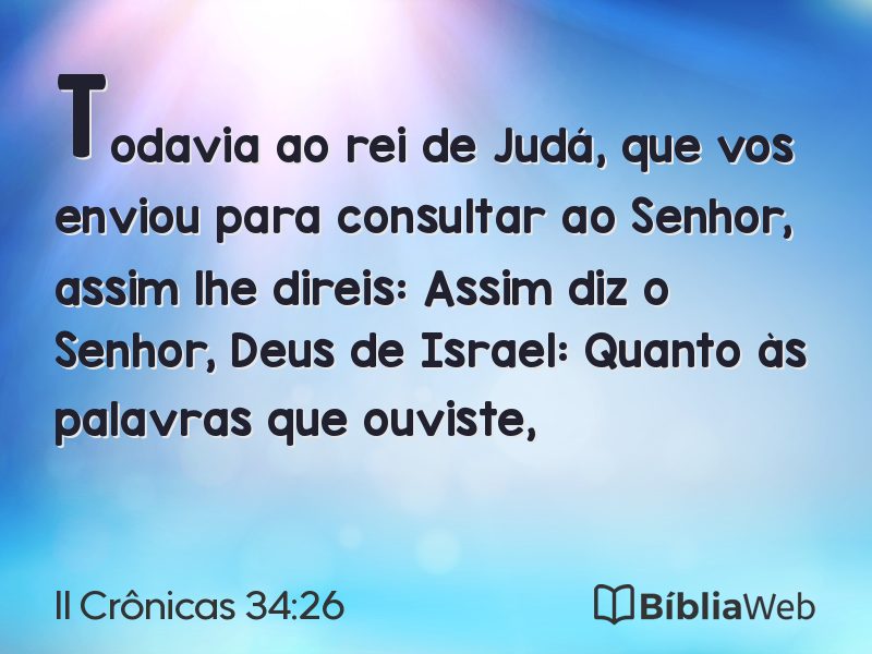 II Crônicas 34:26 em imagem para compartilhar