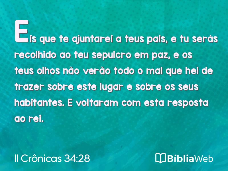 II Crônicas 34:28 em imagem para compartilhar