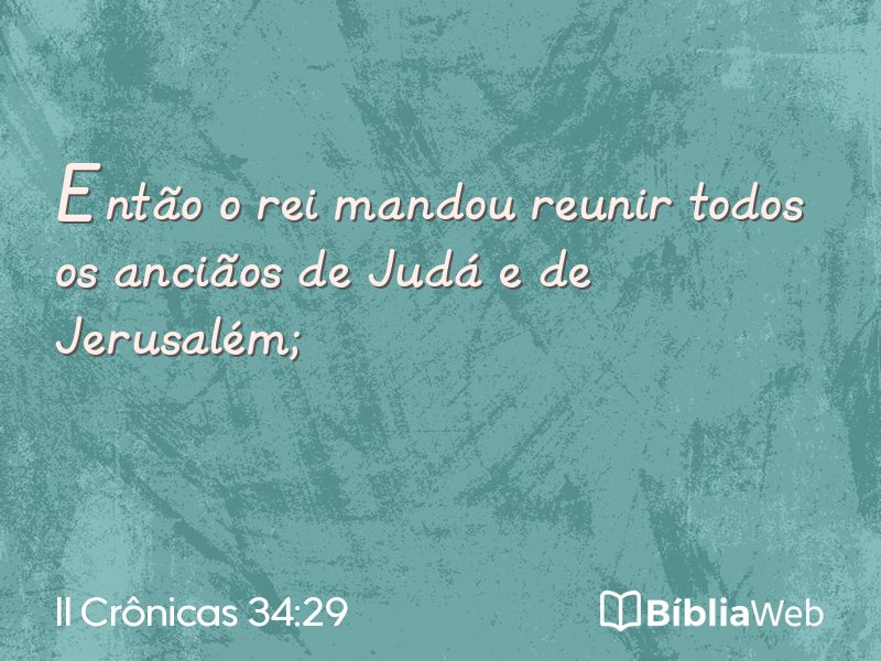 II Crônicas 34:29 em imagem para compartilhar