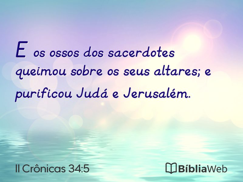 II Crônicas 34:5 em imagem para compartilhar
