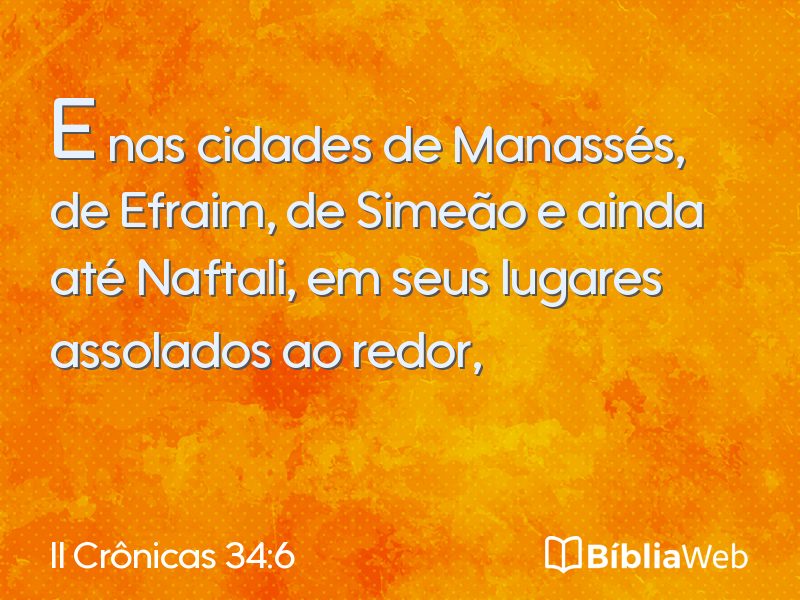 II Crônicas 34:6 em imagem para compartilhar