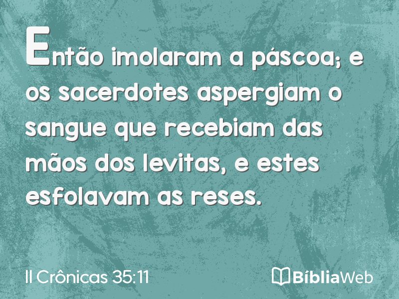 II Crônicas 35:11 em imagem para compartilhar
