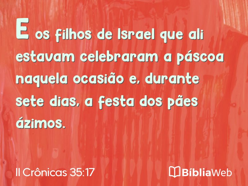 II Crônicas 35:17 em imagem para compartilhar