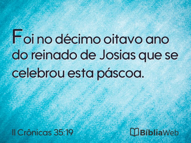 II Crônicas 35:19 em imagem para compartilhar