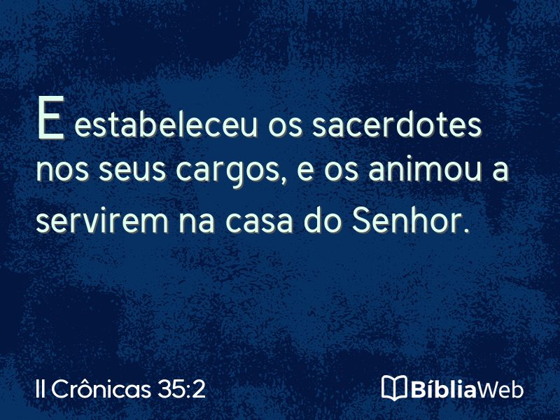 II Crônicas 35:2 em imagem para compartilhar