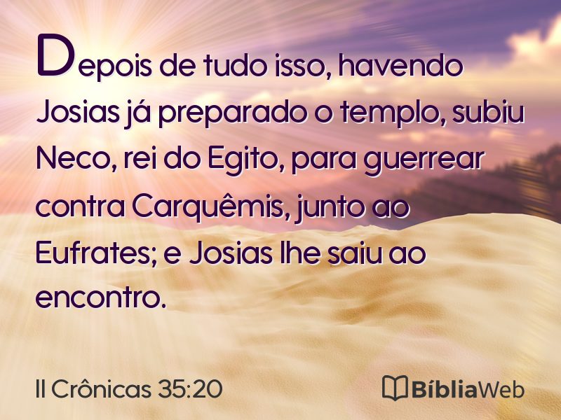 II Crônicas 35:20 em imagem para compartilhar