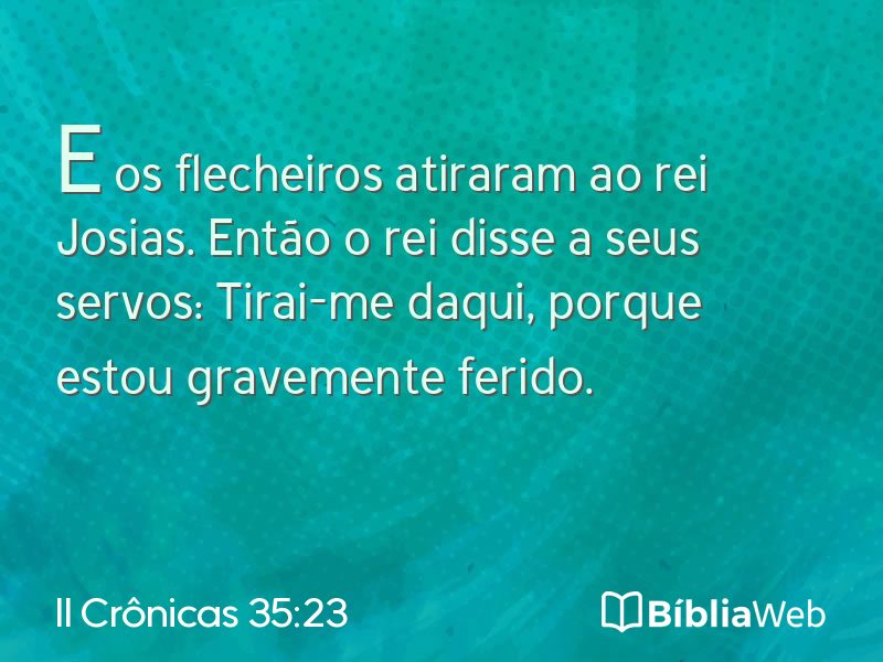 II Crônicas 35:23 em imagem para compartilhar