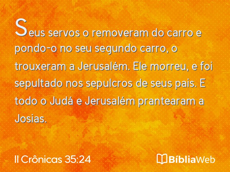 II Crônicas 35:24 em imagem para compartilhar
