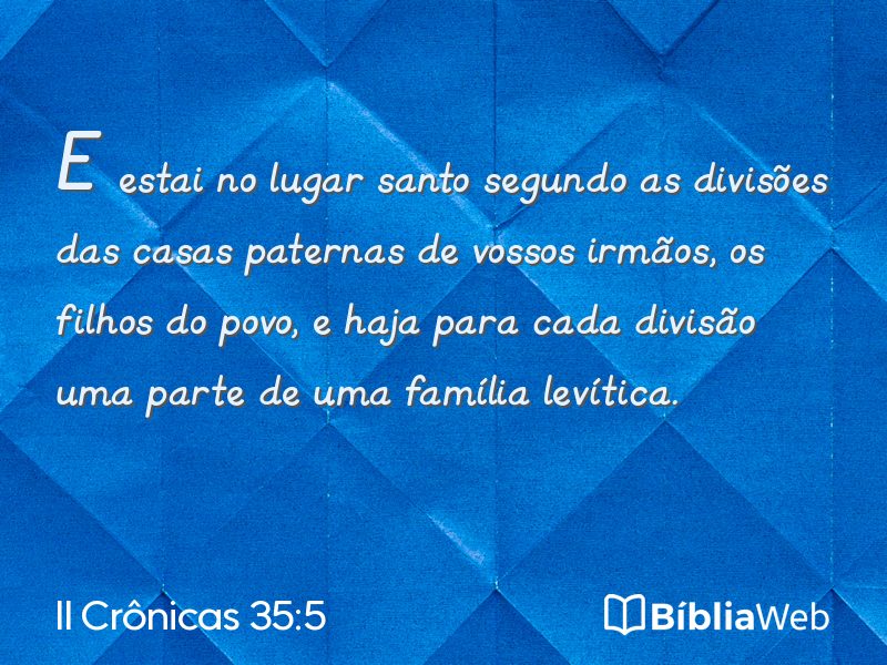 II Crônicas 35:5 em imagem para compartilhar