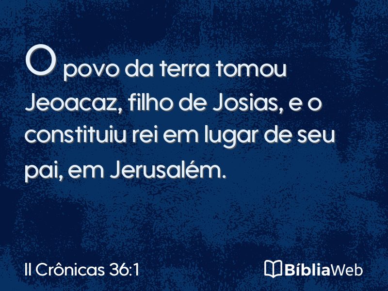 II Crônicas 36:1 em imagem para compartilhar