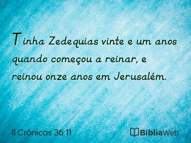 II Crônicas 36:11 em imagem para compartilhar