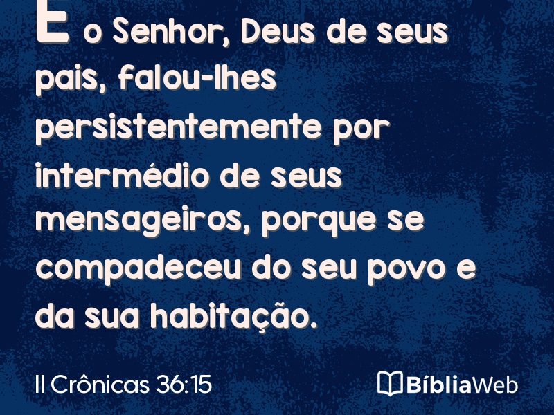 II Crônicas 36:15 em imagem para compartilhar