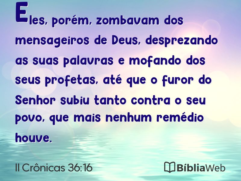 II Crônicas 36:16 em imagem para compartilhar