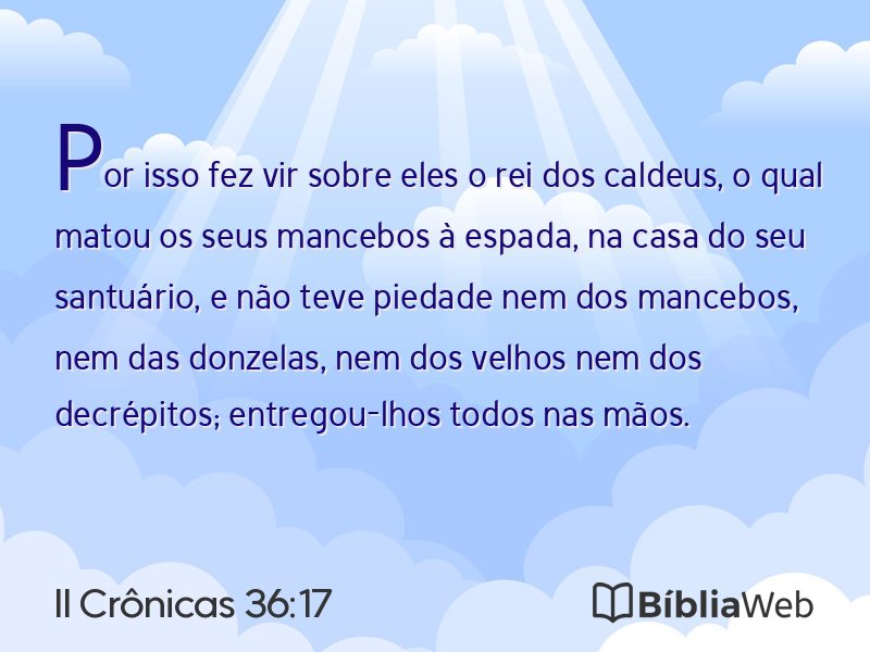II Crônicas 36:17 em imagem para compartilhar