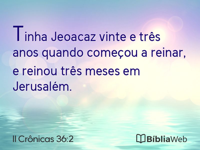 II Crônicas 36:2 em imagem para compartilhar