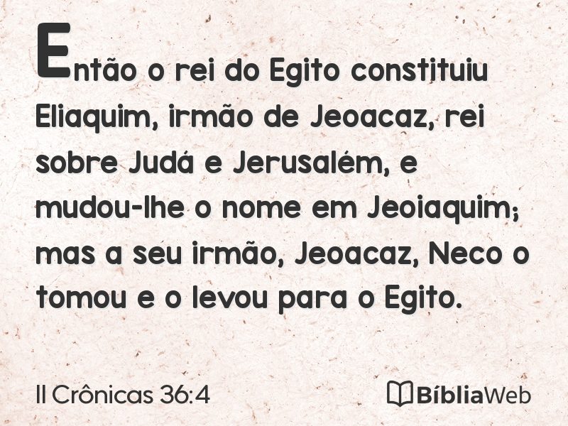 II Crônicas 36:4 em imagem para compartilhar