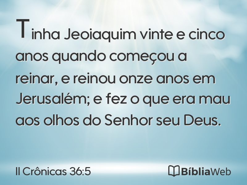 II Crônicas 36:5 em imagem para compartilhar