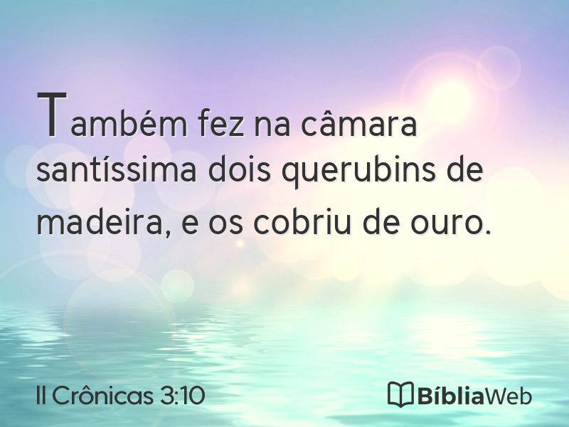 II Crônicas 3:10 em imagem para compartilhar