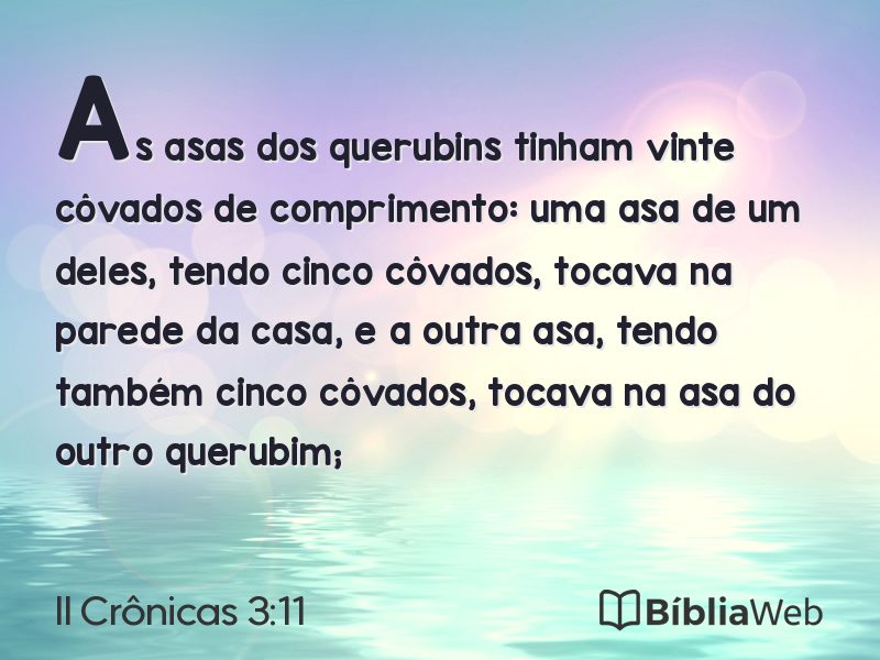 II Crônicas 3:11 em imagem para compartilhar