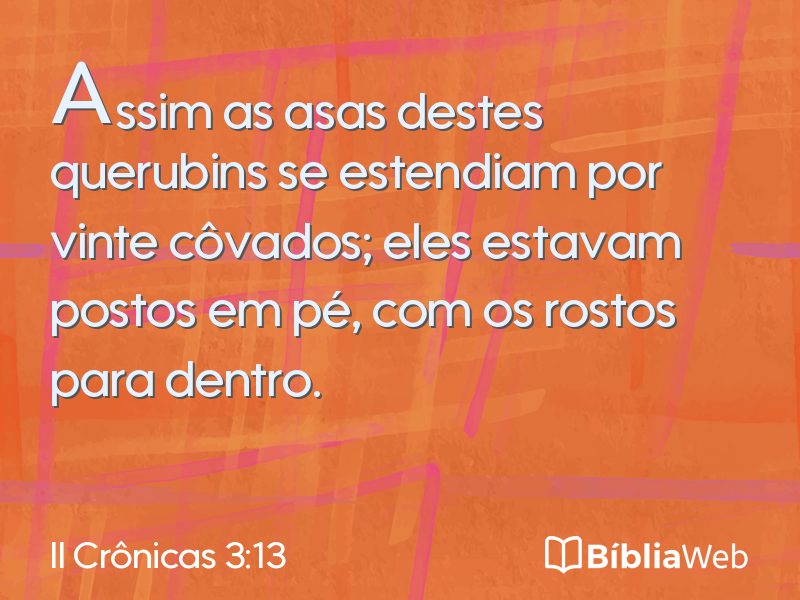 II Crônicas 3:13 em imagem para compartilhar
