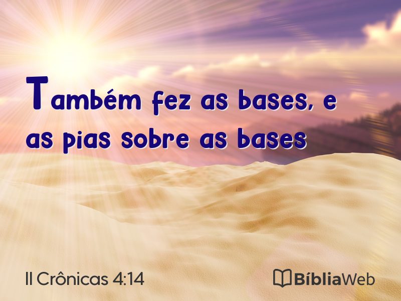 II Crônicas 4:14 em imagem para compartilhar
