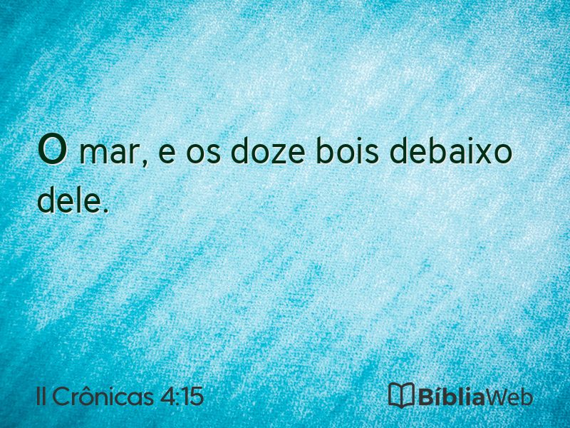 II Crônicas 4:15 em imagem para compartilhar